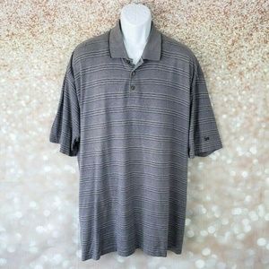 Lynx Easy Care Golf Polo Shirt XL Gray black white